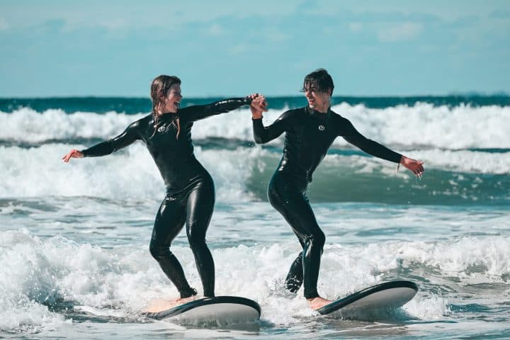 Surf lineup Morocco